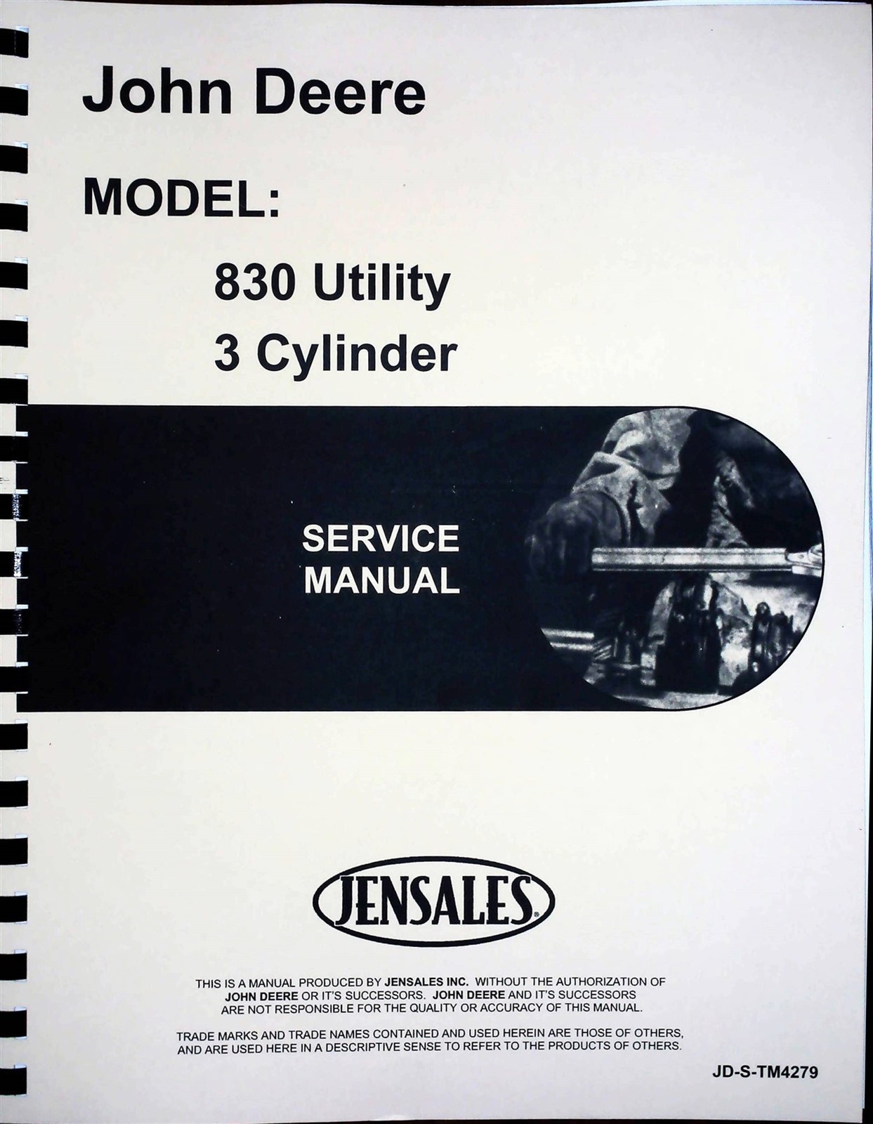 John Deere 830 Tractor Service Repair Manual Utility 3 CYL tm4279