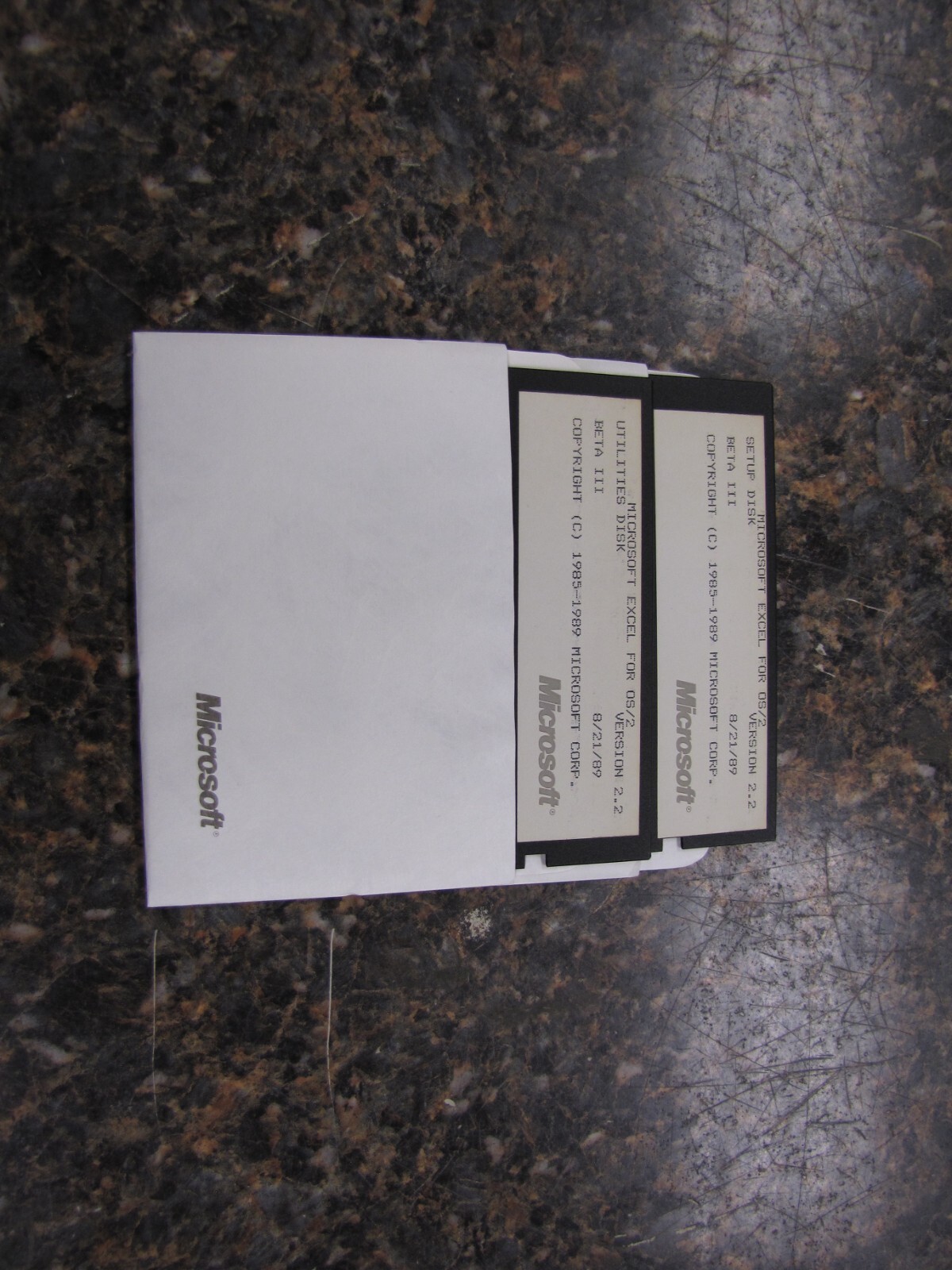 1989 Microsoft Excel for OS/2 Floppy Utilities/Setup Disks Version 2.2 Beta III