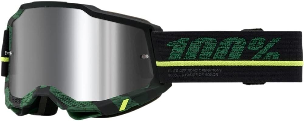 100 Percent Motocross Goggles Accuri 2 Overlord with Flash Silver Mirrored Lens