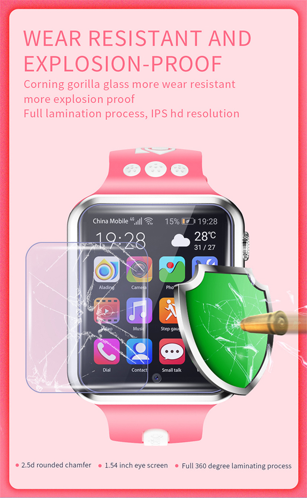 Children Student Smartwatch 4G wifi Waterproof Kid Watch Dual Camera Anti-Lost