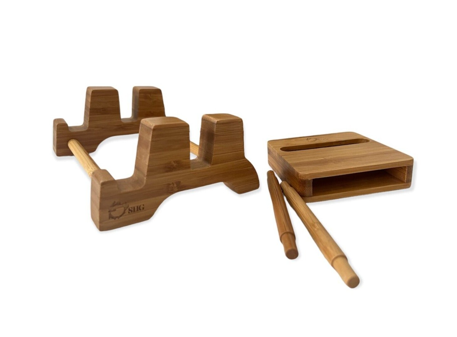 Brand New SIIG Phone & Laptop Combo Stand Bamboo Multi-function Tablet &