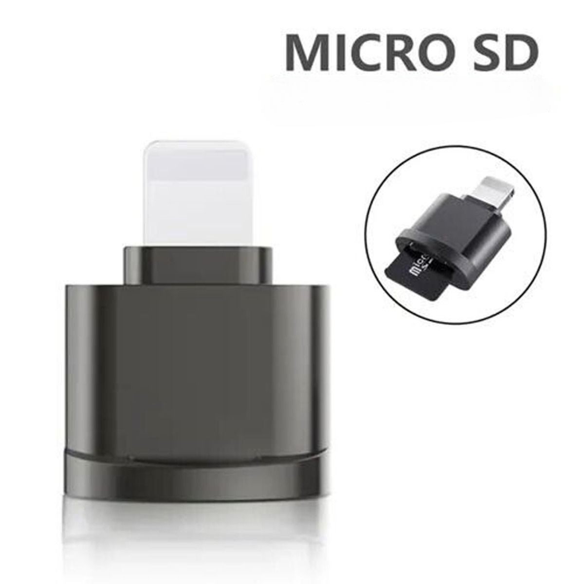 OTG Card Reader, Aluminum (Black)