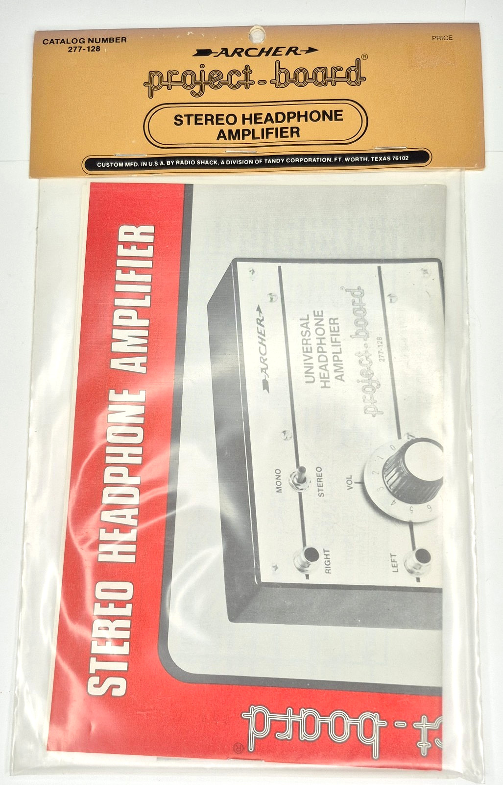Archer Radio Shack 277-128 Project Board Stereo Headphone Amplifier *NOS Vintage