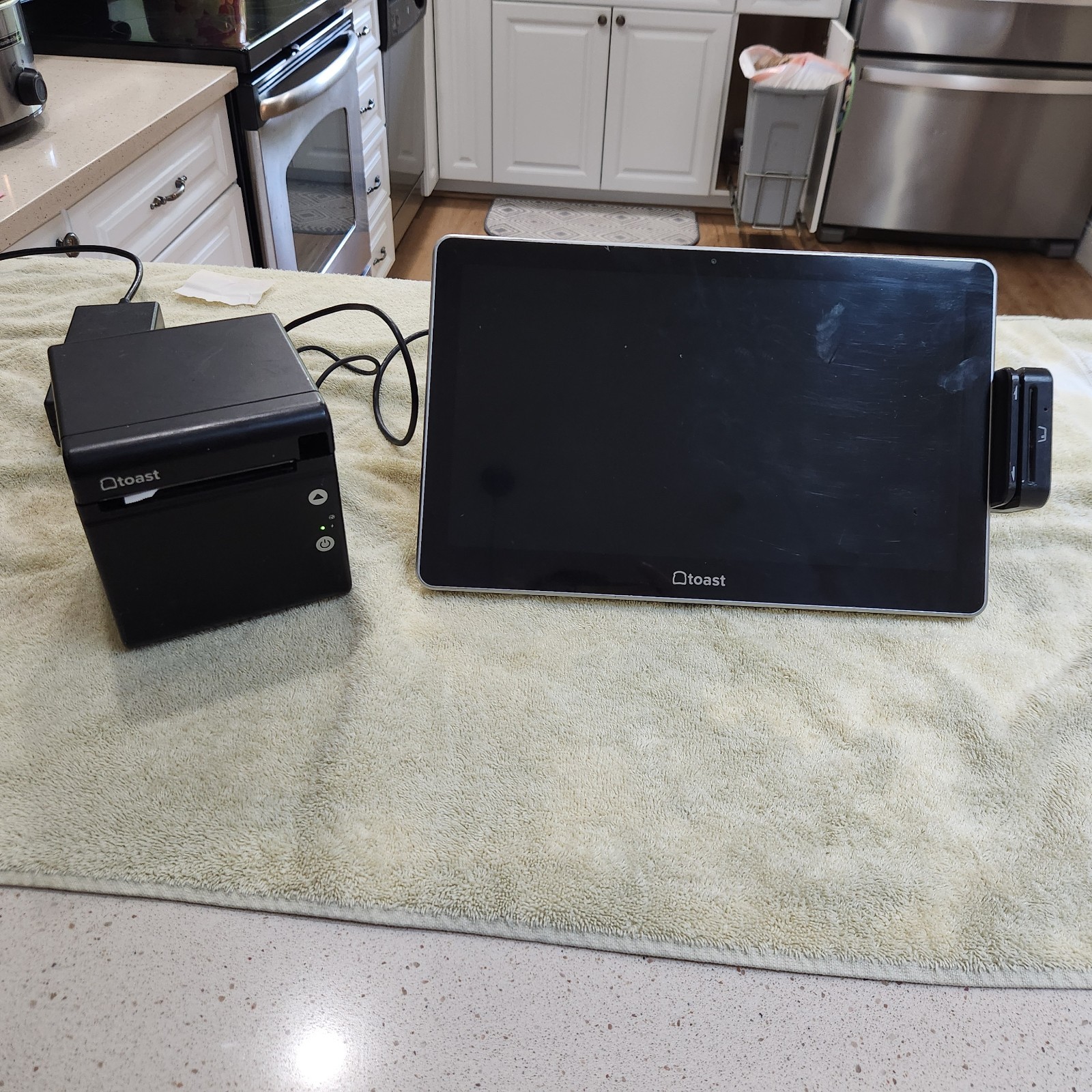 Toast POS System TT200 Touchscreen Point Of Sale w Card Reader & Printer - READ