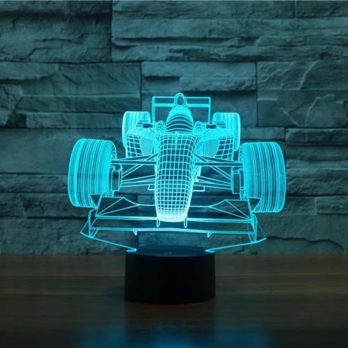 Auto 7-Color Changing Racing Car 3D Illusion LED Table Night Light Smart Touch