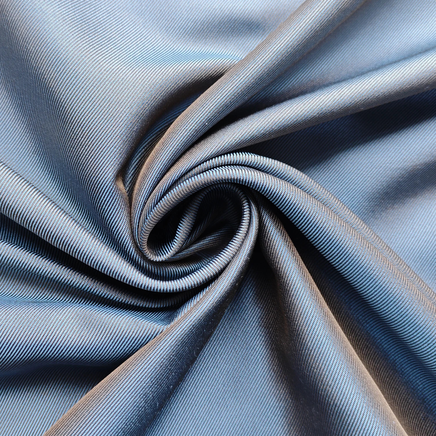 Yarn Dyed 2 Tone Heavy Natural Silk Twill Material Fabric For Wedding Dress Suit