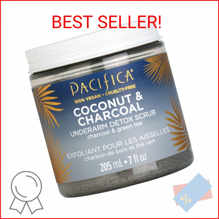Pacifica Underarm Body Scrub - Armpit Detox Coconut & Charcoal Deodorant– Exfoli