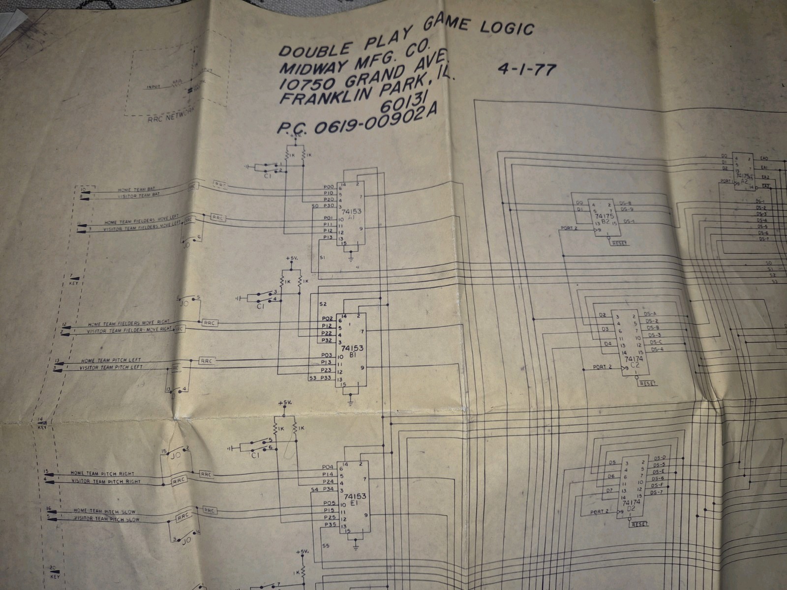 Double Play Schematic Midway
