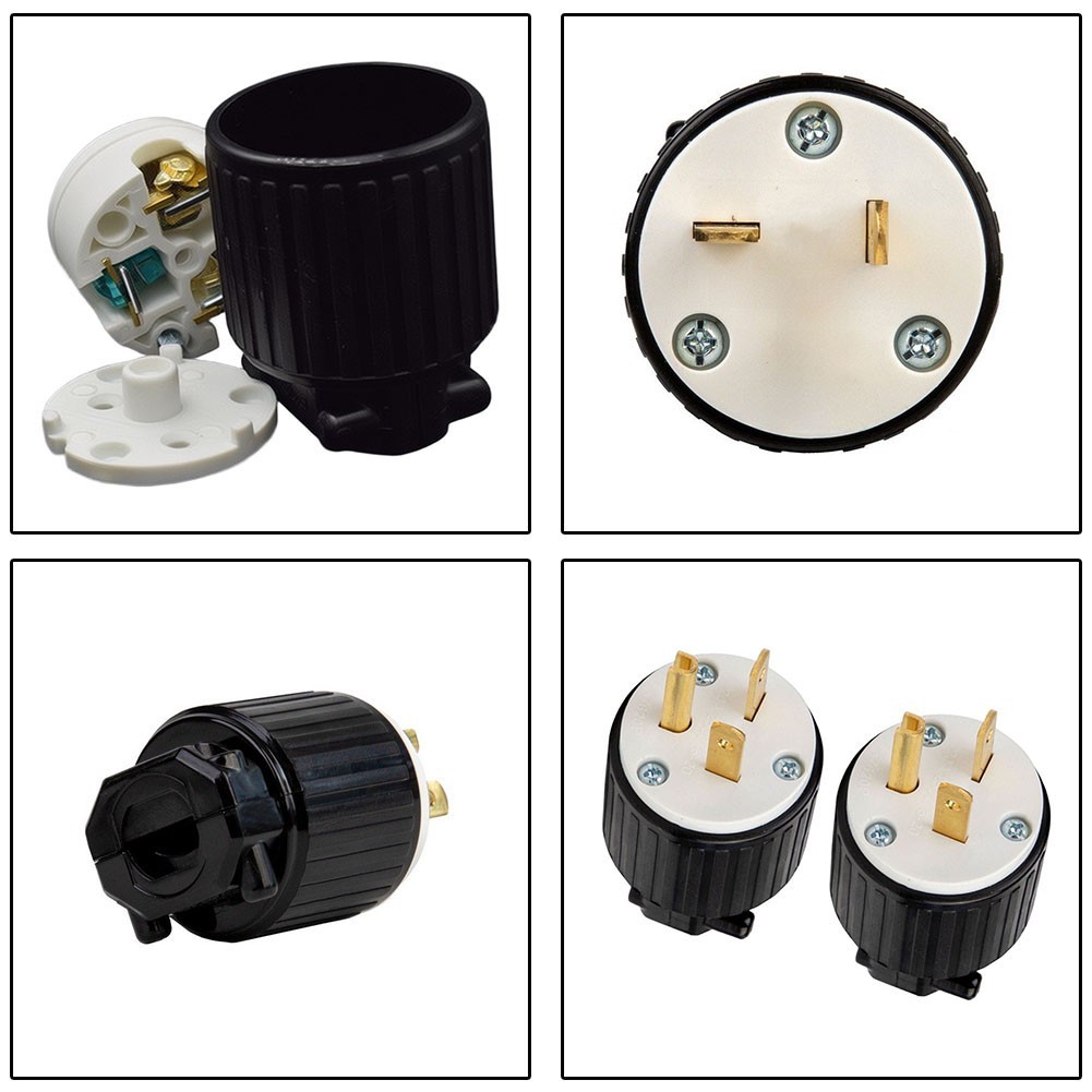 Reconnectable For NEMA 6-20P 20A 250V Power Connector for DIY Electrical Setups