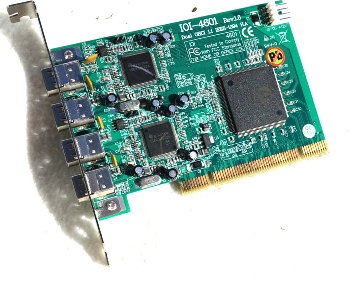 IOI-4601 REV.1.8,  Dual OHCI 1.1 IEEE-1394, Ships from USA