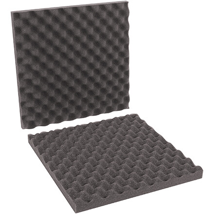 Versatile Protection: 12 Charcoal 16x16x2" Convoluted Foam Sets
