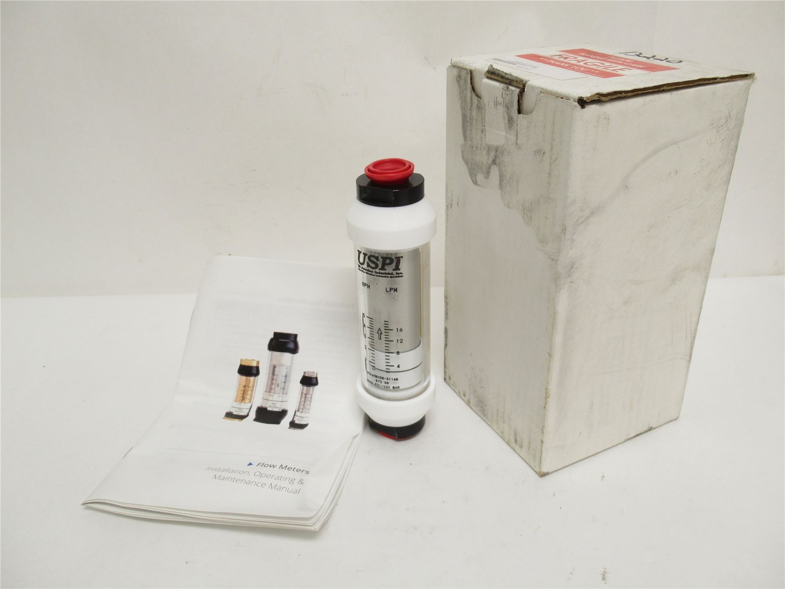 227361 New In Box; USPI H3A6HB05B-S1165 Flow Meter; 1-5gpm; 1/2"NPT