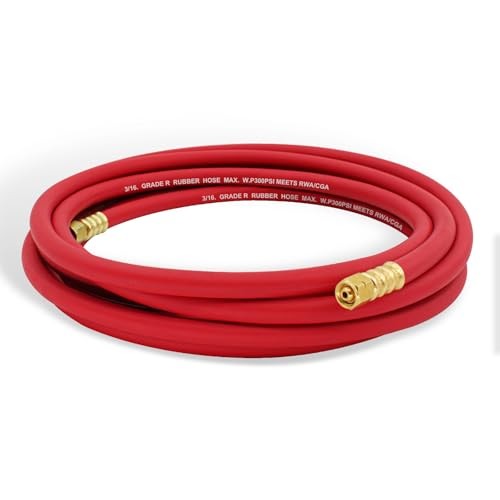 Air Acetylene Torch Hose, 15 Feet with "A" Fitting - for AR-B/AR-MC