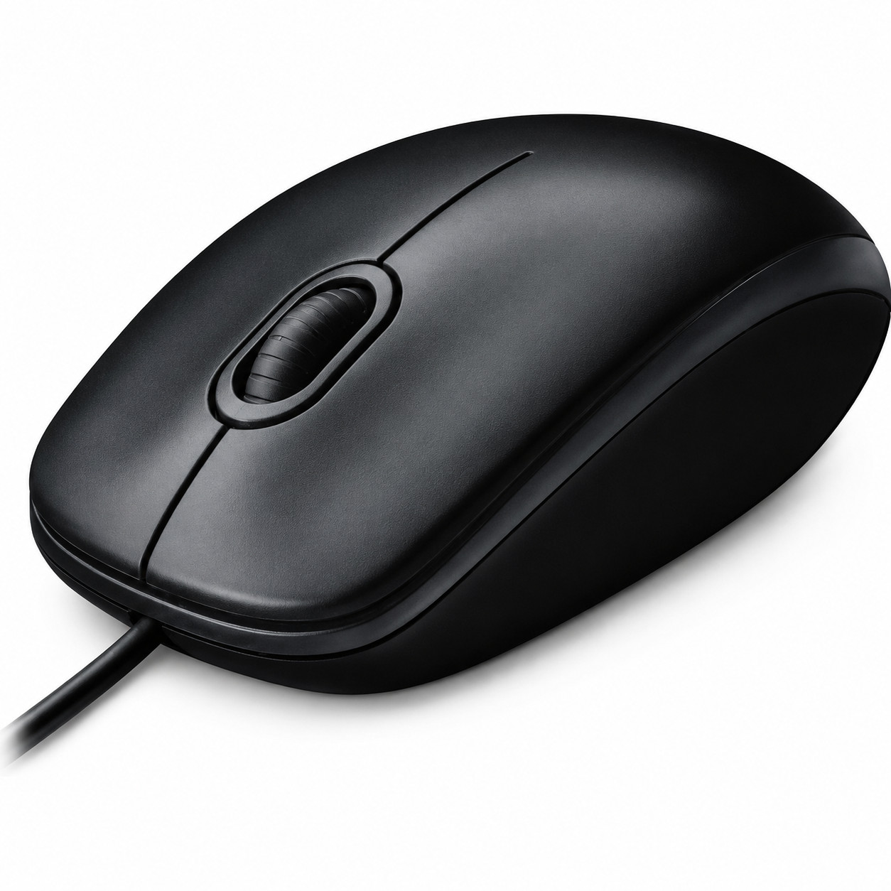 Logitech B100 USB Optical Mouse Black Wired Computer Mouse for PC Laptop