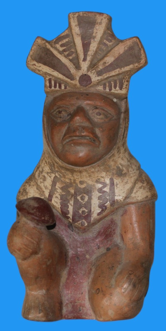 Museum Replica of a Pre Columbian Moche Artifact from Peru Warrior Stirrup 37