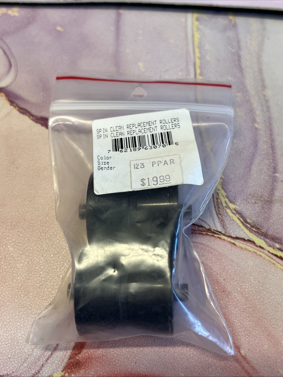 Spin Clean Replacement Rollers Set Of 2 NIP Black