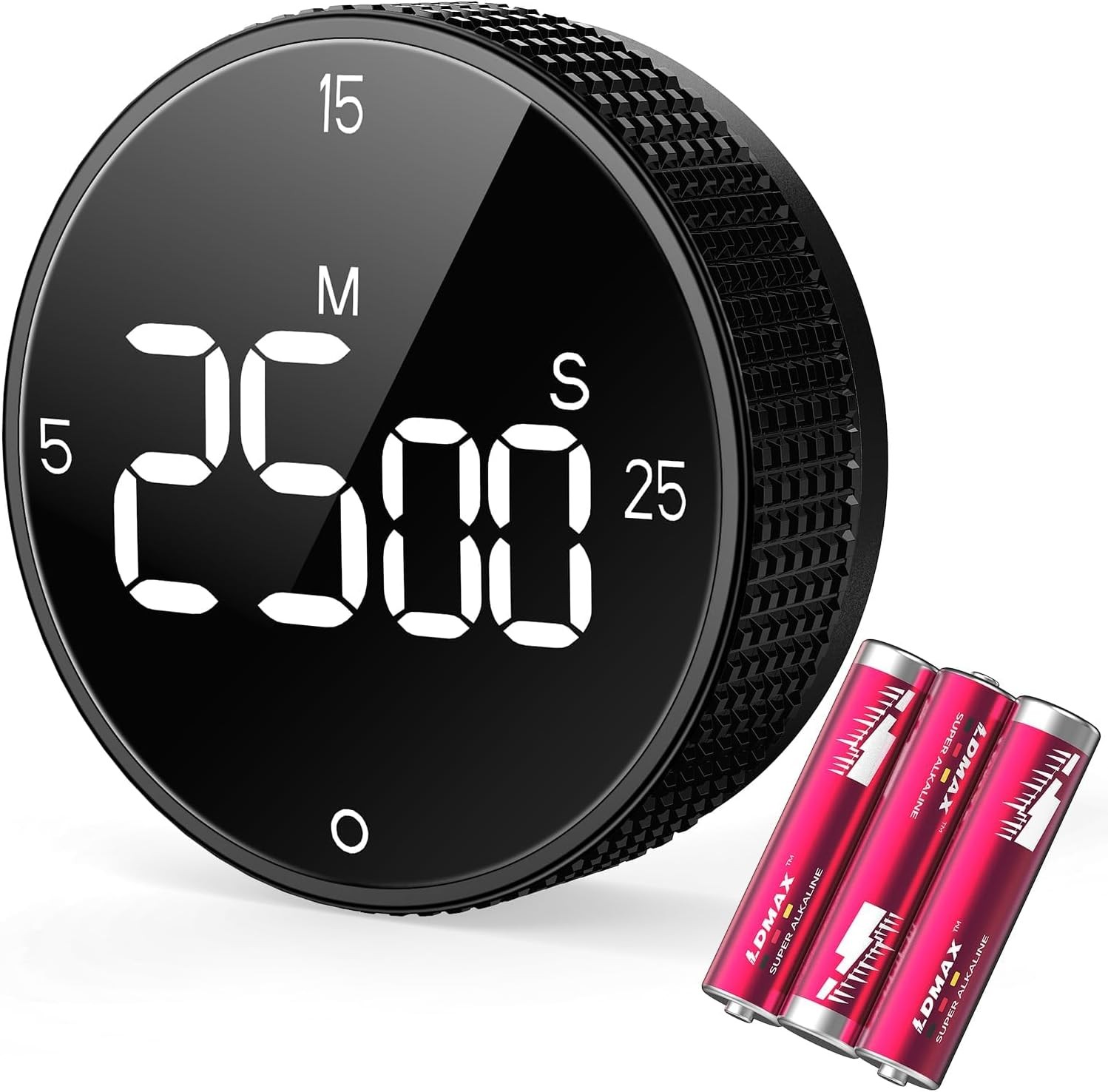 Magnetic Kitchen Timer for Cooking with Loud Alarm - Large LED Display Rotating