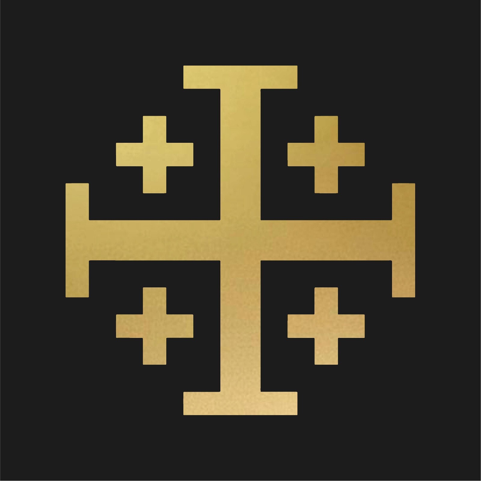 Jerusalem Cross Decal Window  Christian Cross Crosslets Herald Decal Sticker
