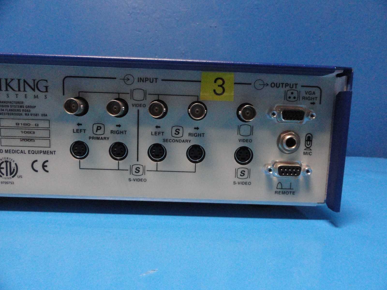 Vision Viking Systems 8180-9 Endosite Digital Central Data Processing Unit~13988