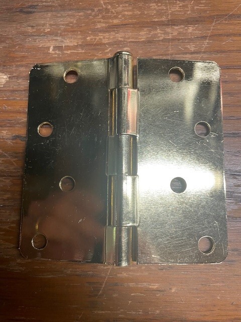 National Hardware N830-210 Door Hinge 4" Radius Polished Brass