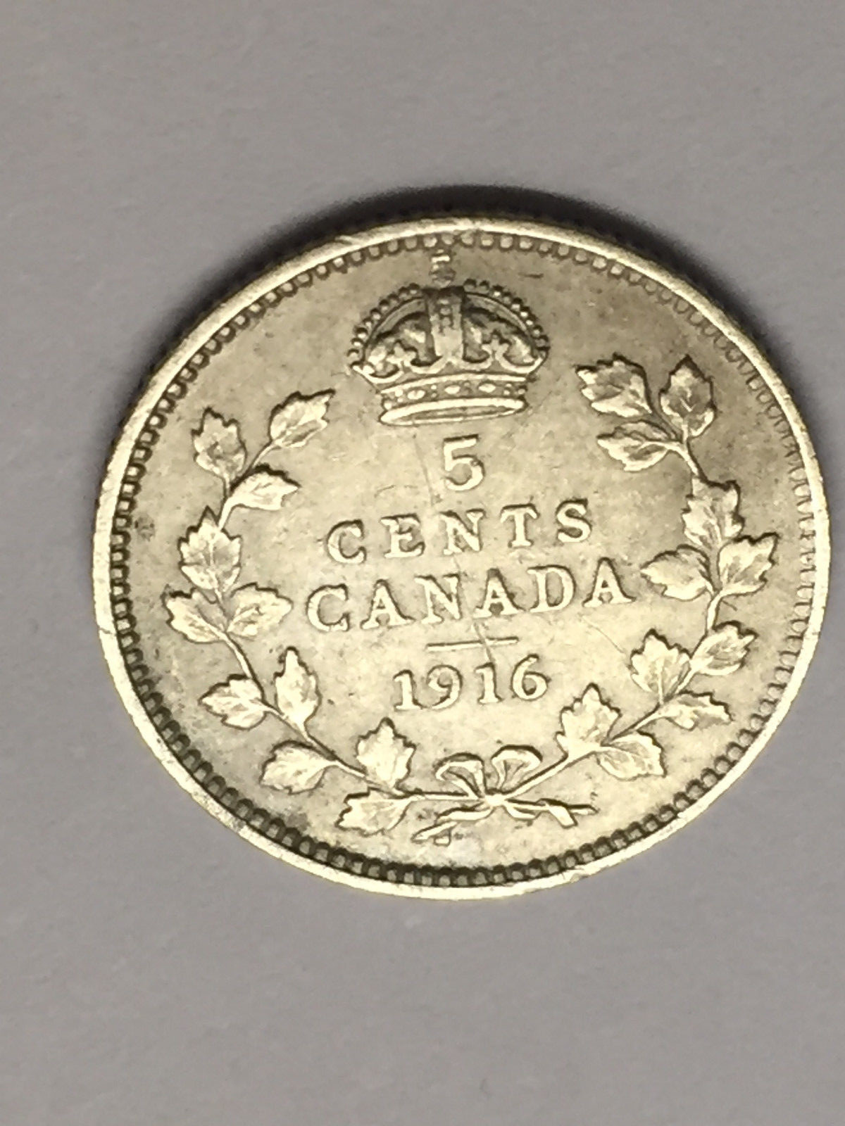 1916 Canada 5 Cent Silver VF+ #1713