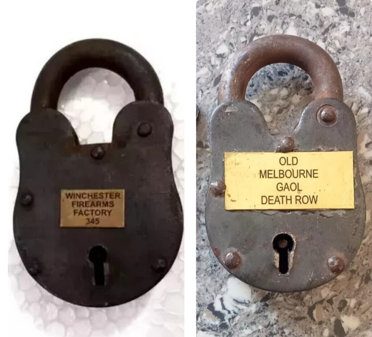 Set of 2  Padlock Different Winchester  And Melbourne Working  Padlock