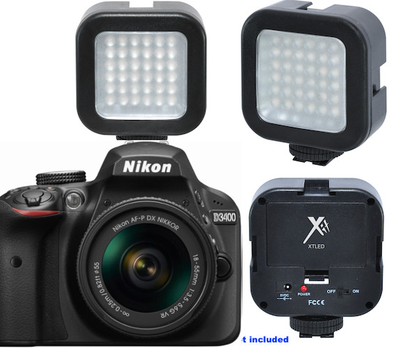 PRO FLASH + 36 LED LIGHT FOR NIKON DSLR CAMERA D3400 D5600 D80 D90 D7100 D7200