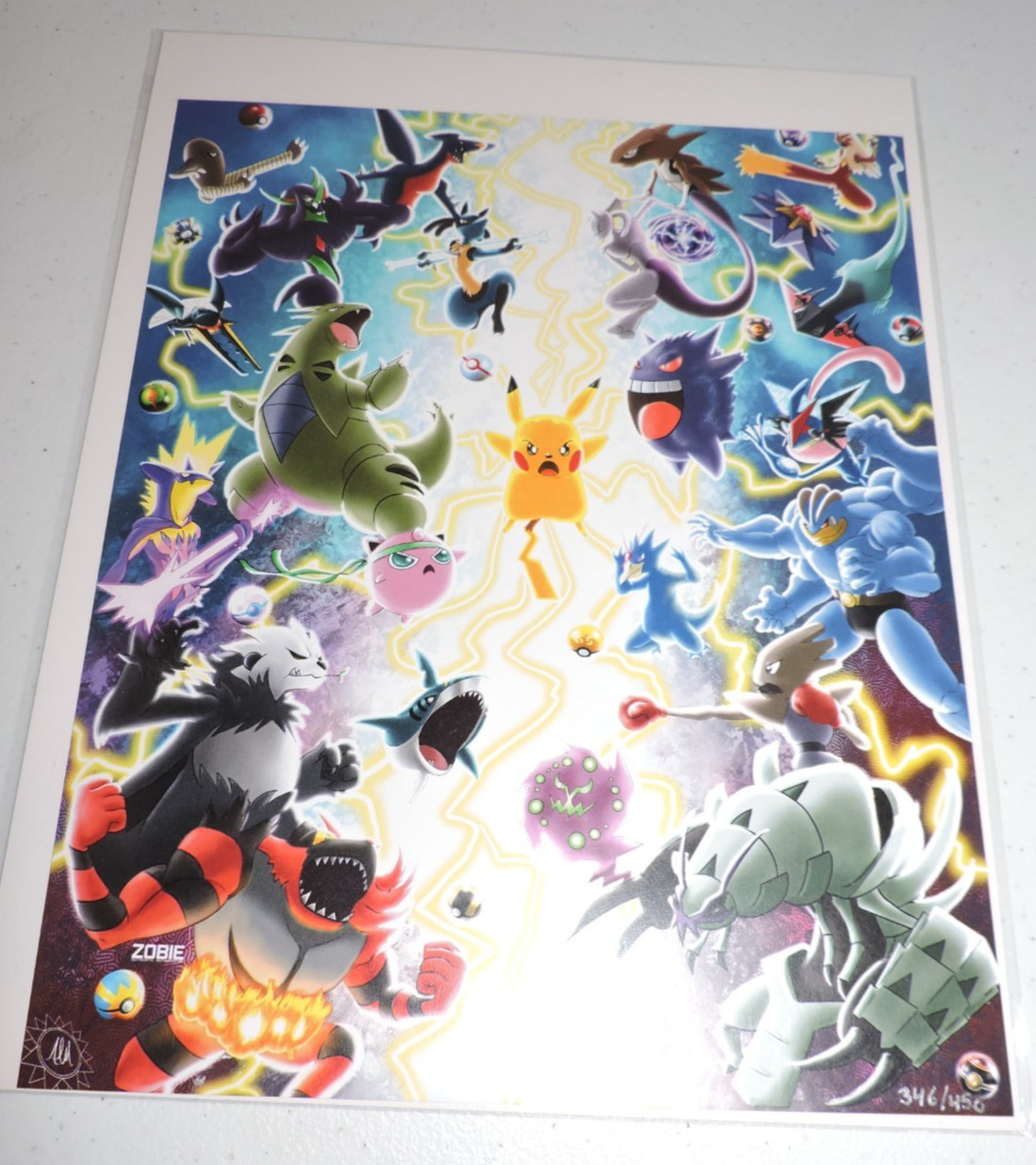 ZOBIE ANIME POKEMON INSPIRED ART PRINT 8 X 10 NIP ALFRED MANZANO ARTIST 346/450