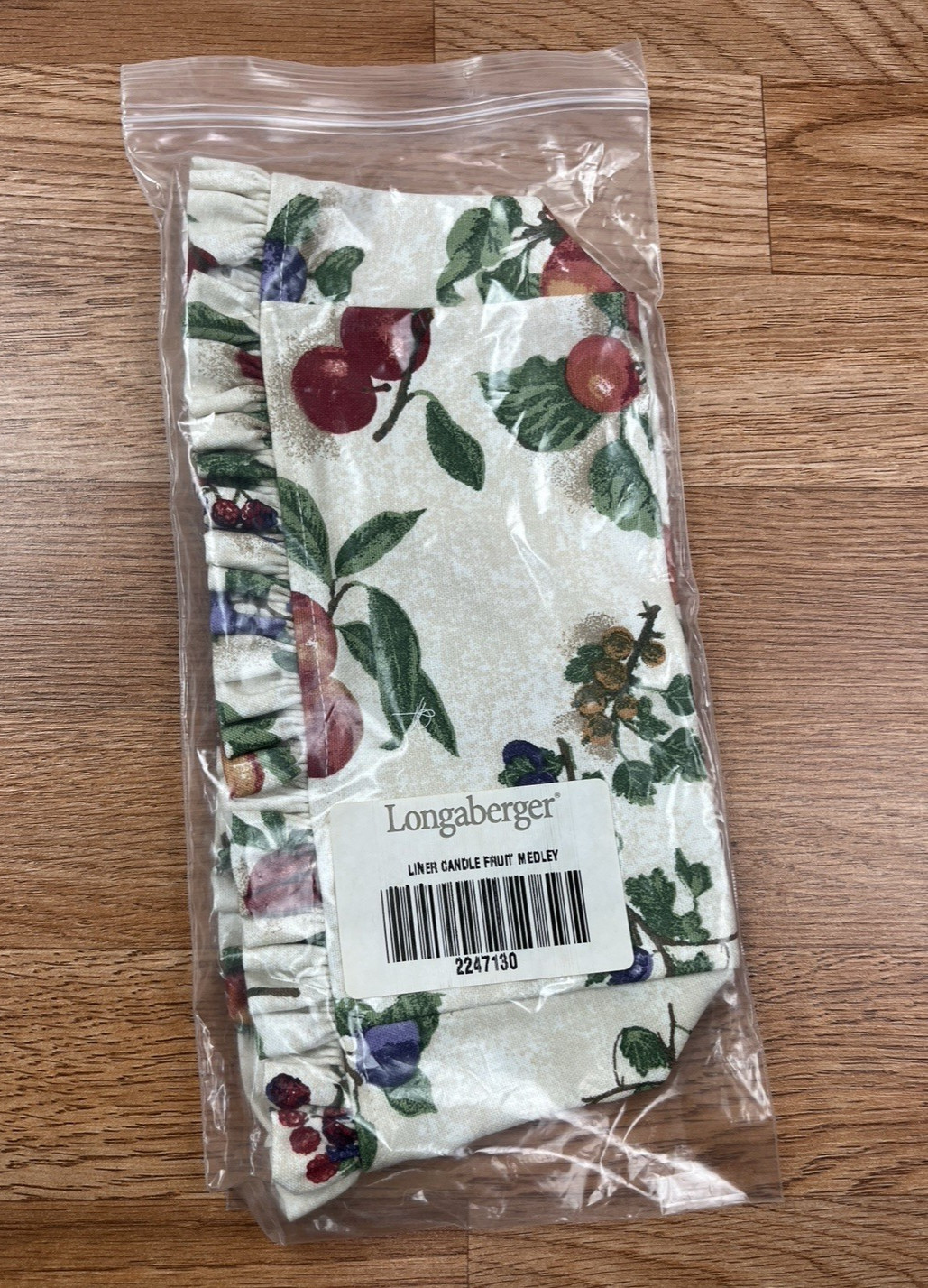 Longaberger Fabric Liner for Candle Basket in Fruit Medley 2247130 NEW