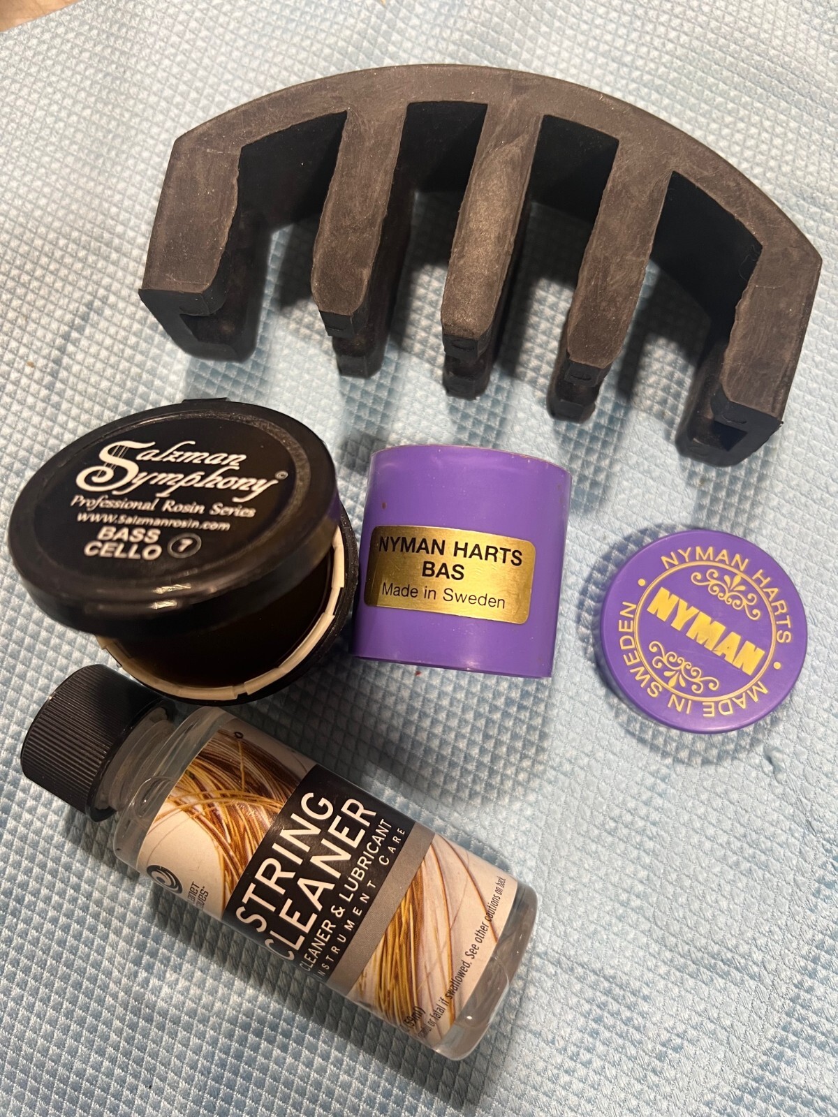 USA Ultra Bass mute, string oil, nyman bass ,Salzman Bass rosin GA-219