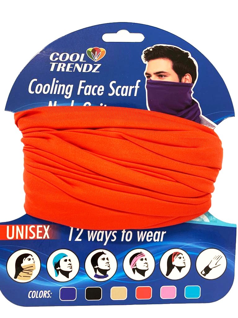 3 Pack COOL TRENDZ Cooling Face Scarf Neck Gaiter - RED - NEW!!