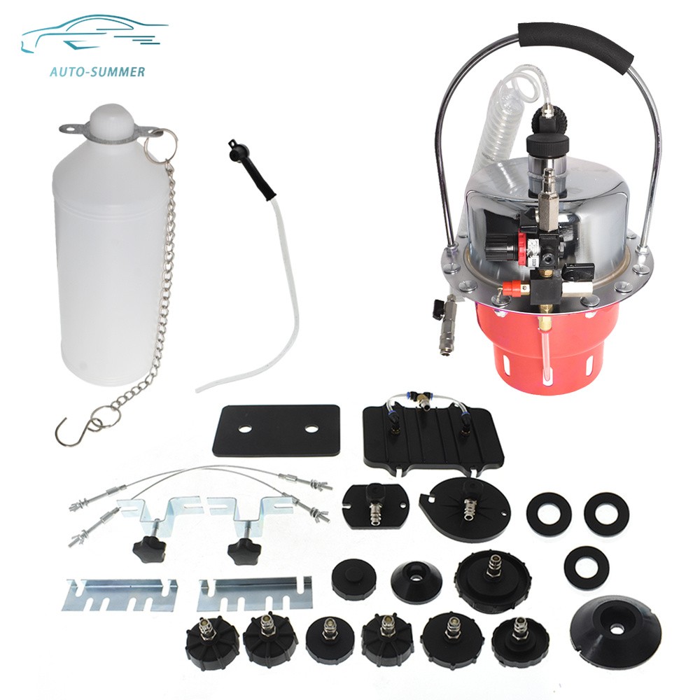 Portable Pneumatic Air Pressure Brake Kit & Clutch Bleeder Valve System Kit