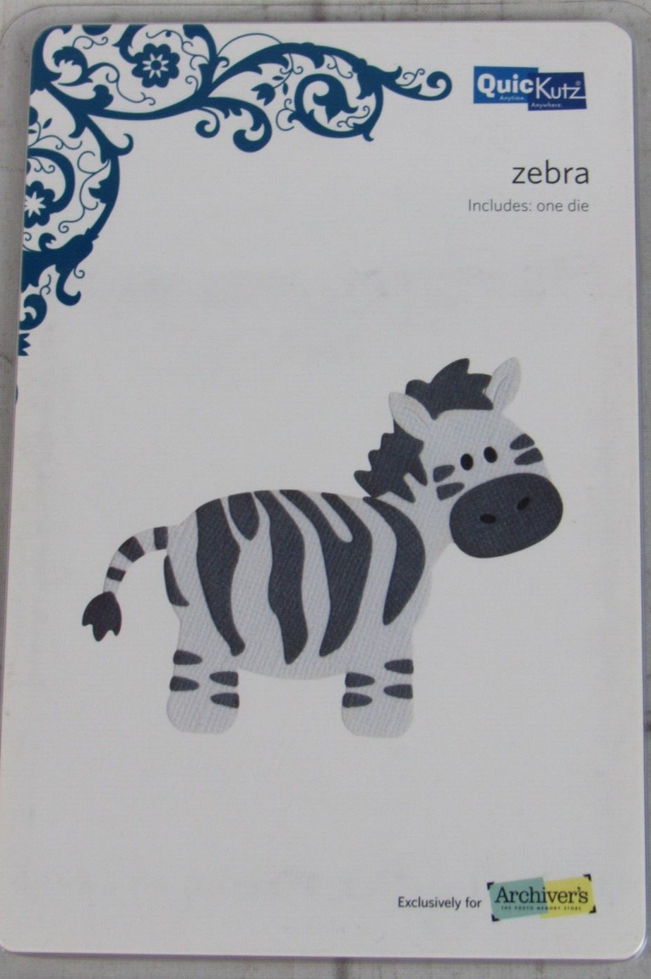 QuicKutz Zebra 4x4, 1 Cutting Die Set C-0081-S-REV