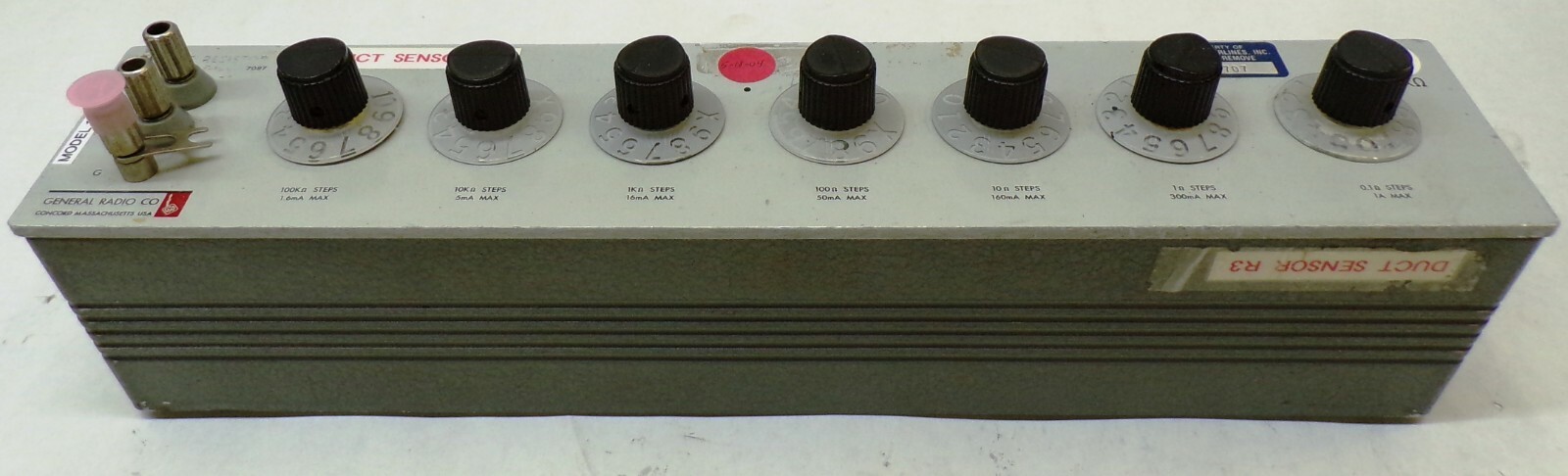 GENERAL RADIO, DECADE RESISTOR, 1434-G, 7 KNOB