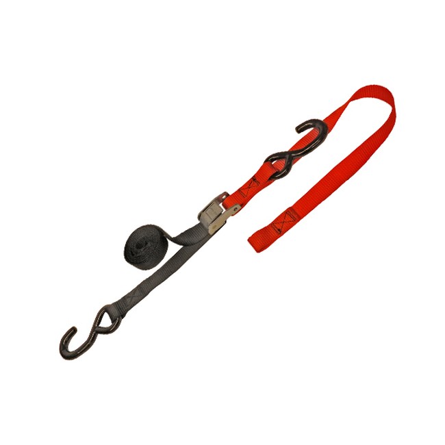 Pro. SoftGrip Tie-Down Straps Black/Red Quad Pack w Built-In Soft Hooks 62-0063