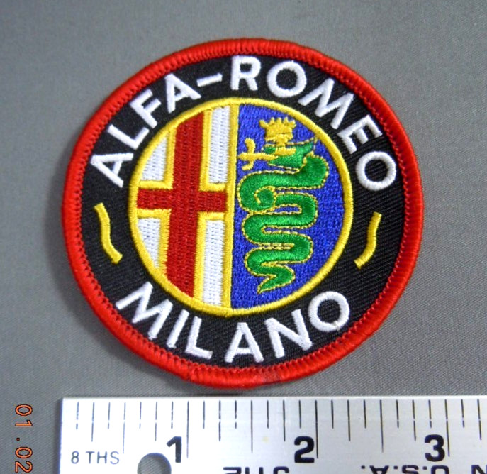 ALFA ROMEO Cars Iron-On Automotive Car Patch 3" Giulia Stelvio 4C- New Color