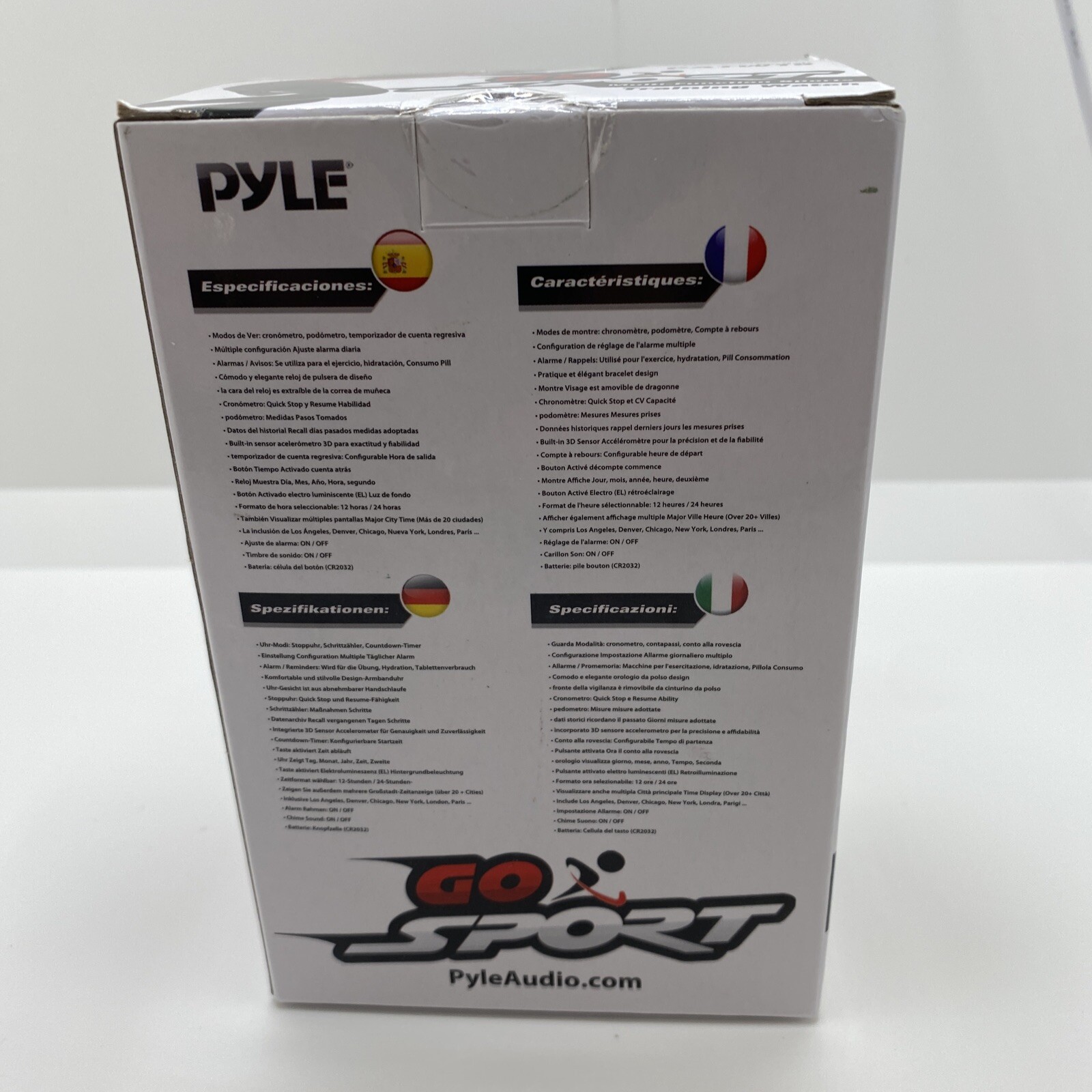 Pyle Go Sport Multi-Function Sports Training Watch, Multi-Alarm, Pedometer Timer