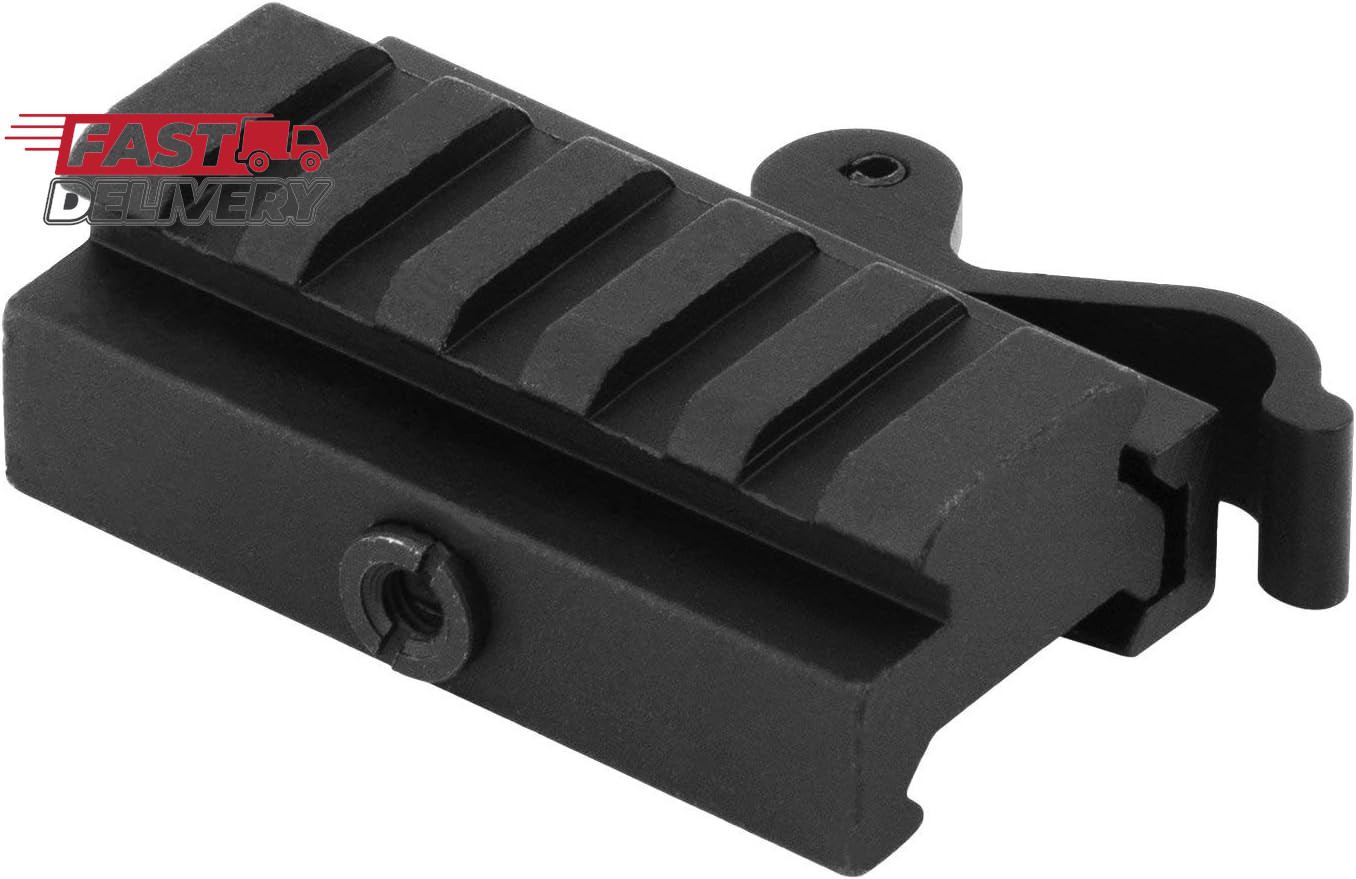Monstrum Tactical Low Profile Picatinny Riser Mount with Quick Release, for Red