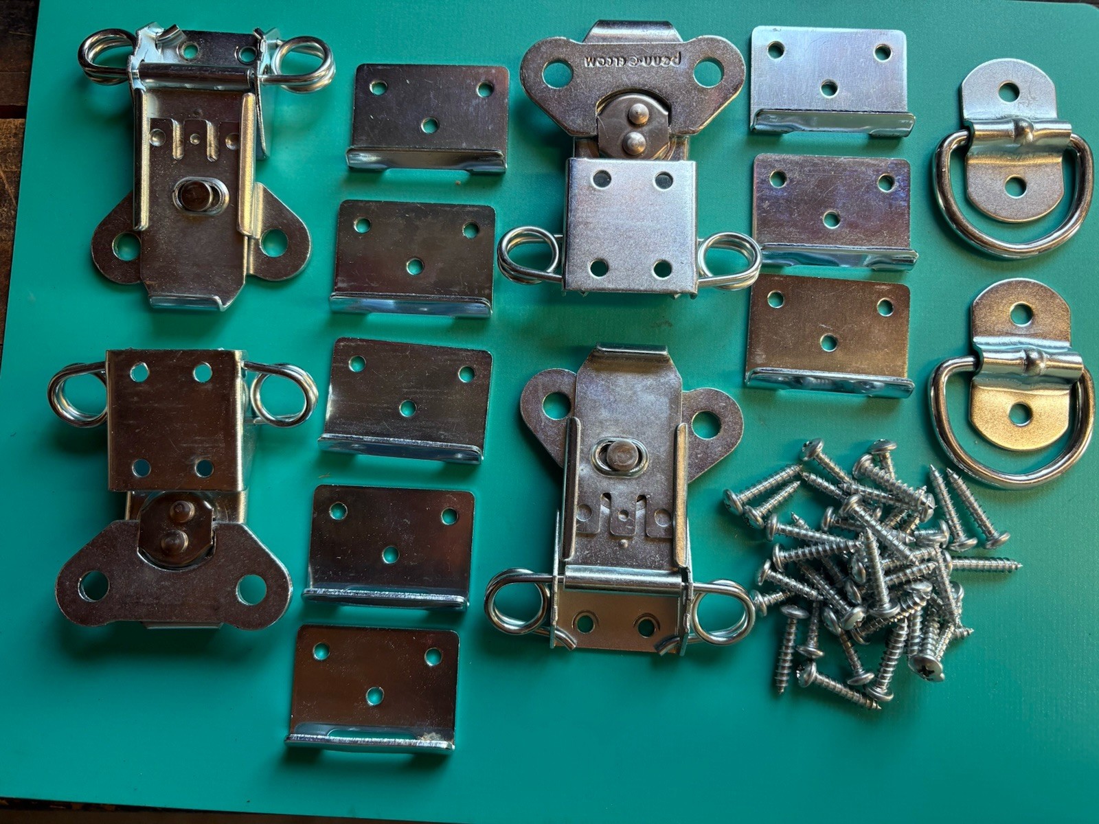 Wooden Case Box Spring Loaded Hinge Latches Zinc 54pcs Lot