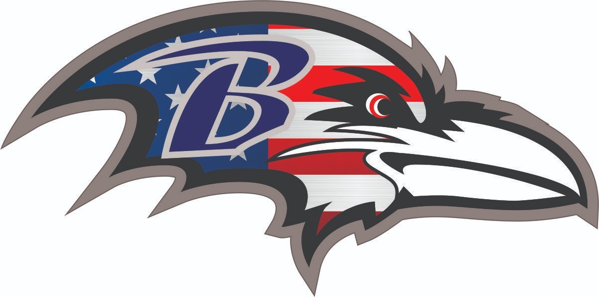 Ravens Flag  Inspired Full Size Football Helmet Decals