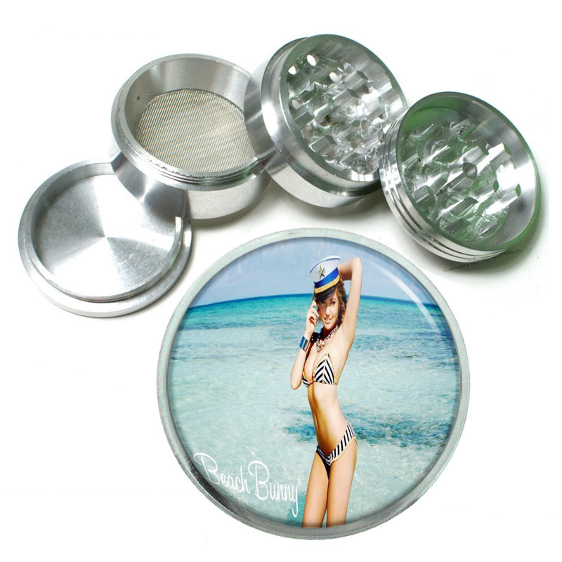 Belize Pin Up Girls D5 63mm Aluminum Kitchen Grinder 4 Piece Herbs