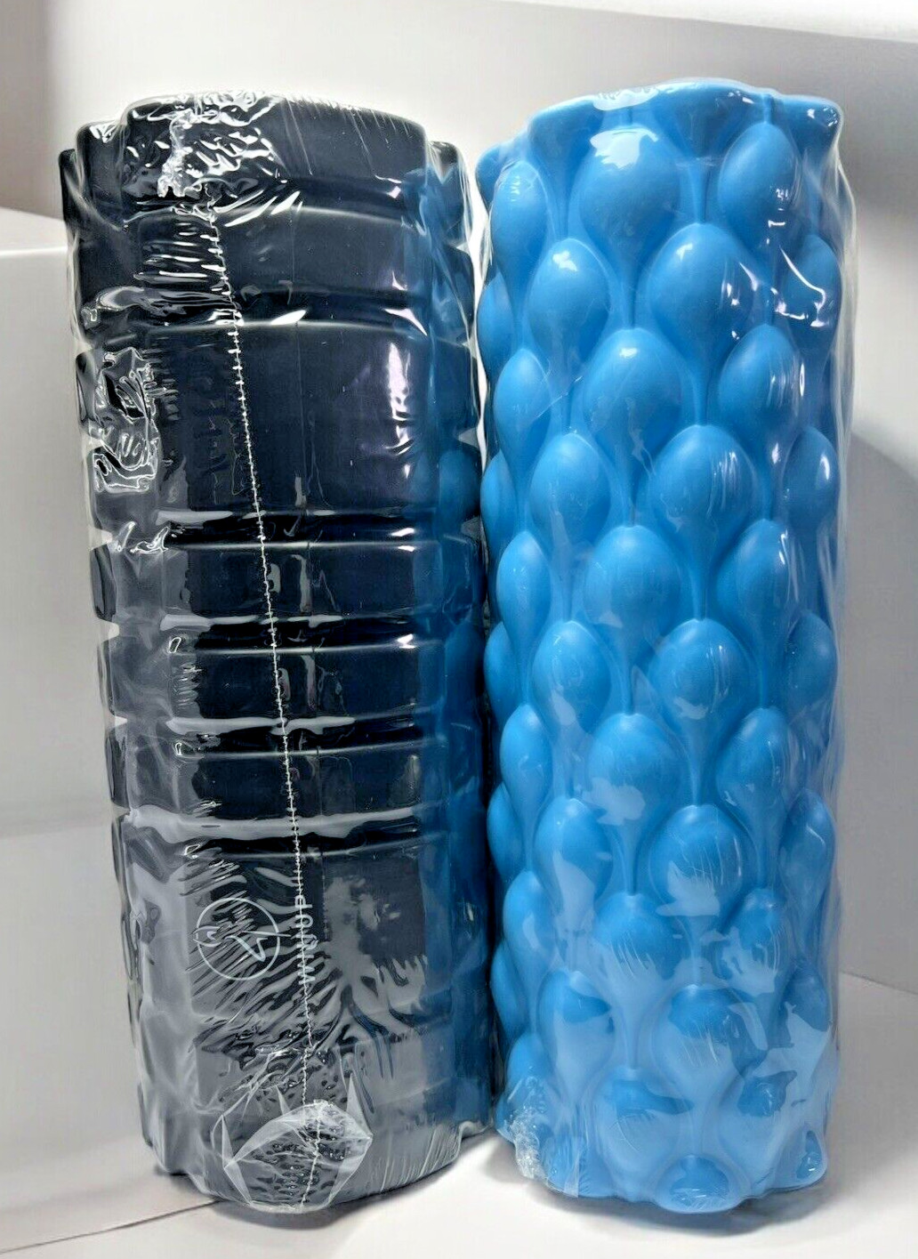 2Pack Foam Roller for Deep Tissue Massager Muscle Trigger Point Blk/Blu 13''X5''