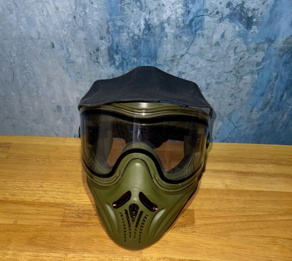 Empire Helix Paintball Mask / Goggle with Clear Thermal Lens - Olive Green