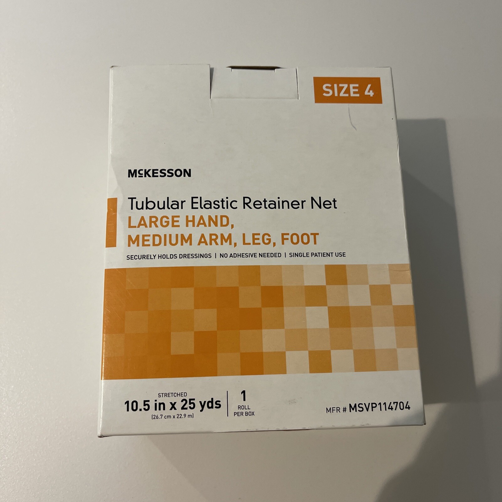 McKesson Tubular Elastic Retainer Net Size 4 (10.5 in x 25 yds) 1 Roll Per Box