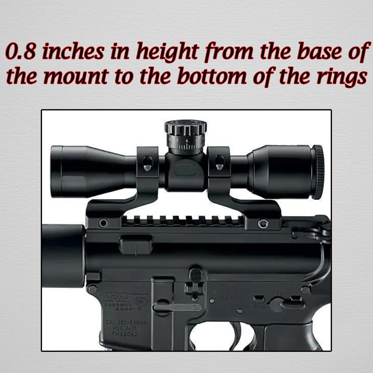 Offset Reversible 1 Inch Diameter Rifle Scope Rings 1" Scope Mount Offset Cantil