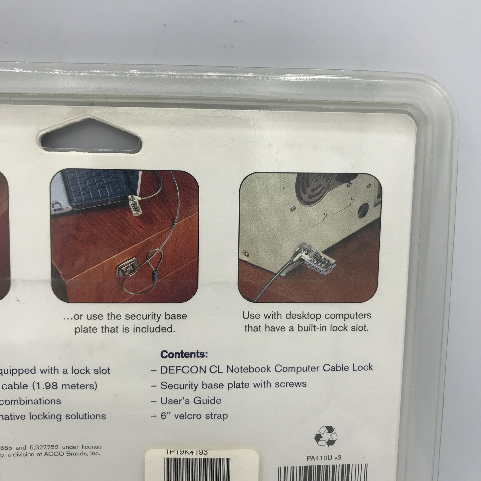 Targus DEFCON CL School Laptop Computer Cable Anti Theft Lock 4 Digit-Code