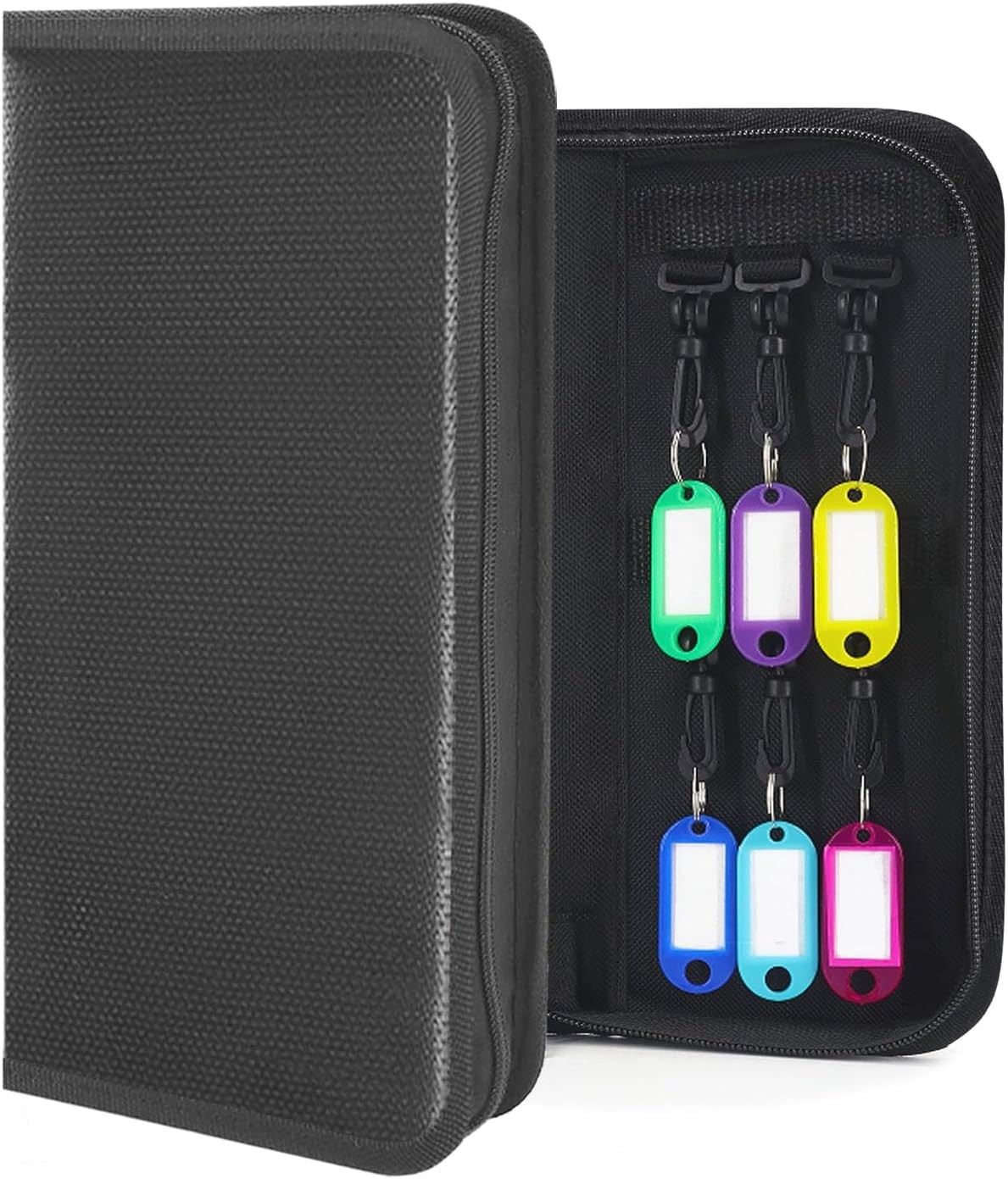 Portable Key Organizer Waterproof Fireproof 12 Key Hooks Tags for Rental
