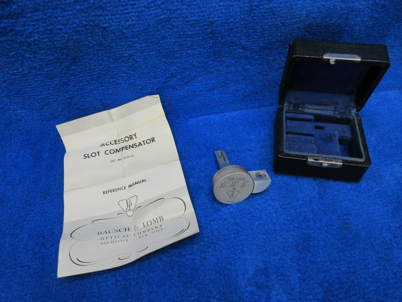 Bausch & Lomb Accessory Slot Compensator 31-51-53 Birefringence Phase Contrast