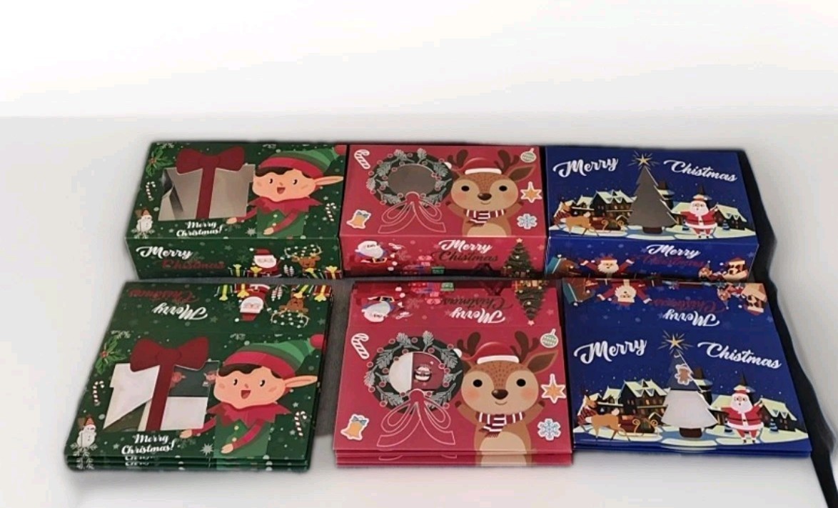 Lot of 15 Christmas Gift Desert Boxes- Elf, Reindeer, and Santa