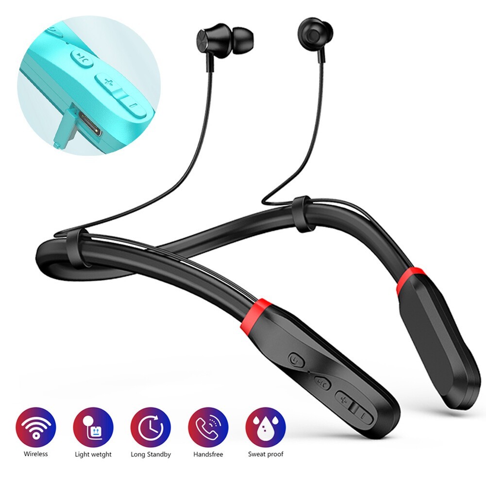 Bluetooth Headphones Wireless Neckband 5.1 Headset Sport Music Headset with Mic